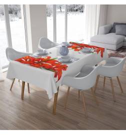 Toalhas de mesa - com lírios vermelhos - ARREDALACASA