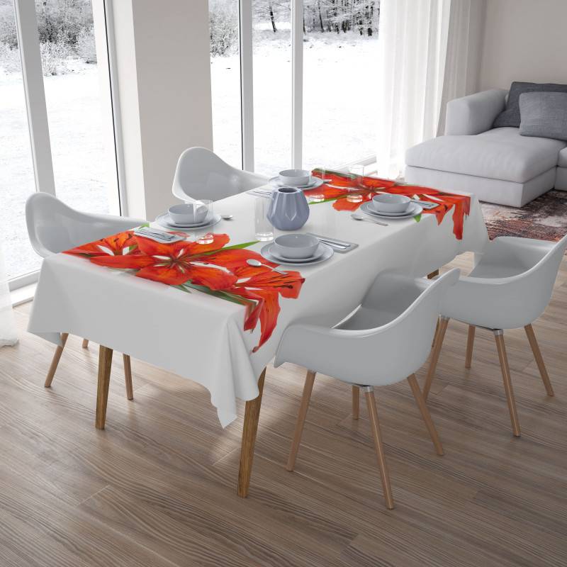 62,00 € Tablecloths - with red lilies - ARREDALACASA