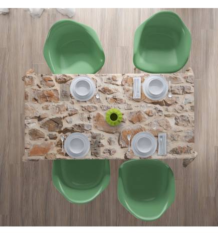 Toalhas de mesa - com parede de pedra - ARREDALACASA