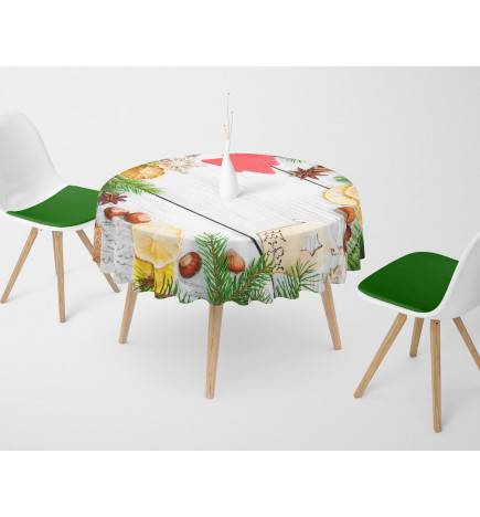 Round tablecloths - Christmas with fruit - ARREDALACASA