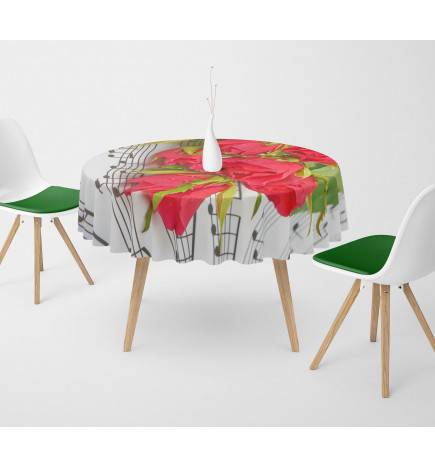 Round tablecloths - with red roses - ARREDALACASA