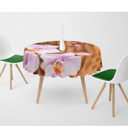 62,00 € Round tablecloths - with pink flowers - ARREDALACASA
