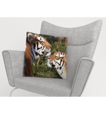 Cushion covers - with 2 tigers - HOME FURNISH
