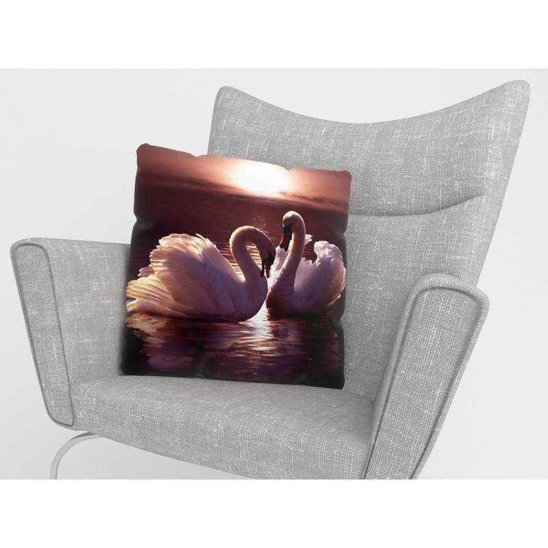 15,00 € Cushion covers - with two swans at sunset