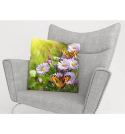 Cushion covers - with butterflies among flowers