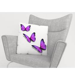 Housses de coussin - avec des papillons violets - ARREDALACASA