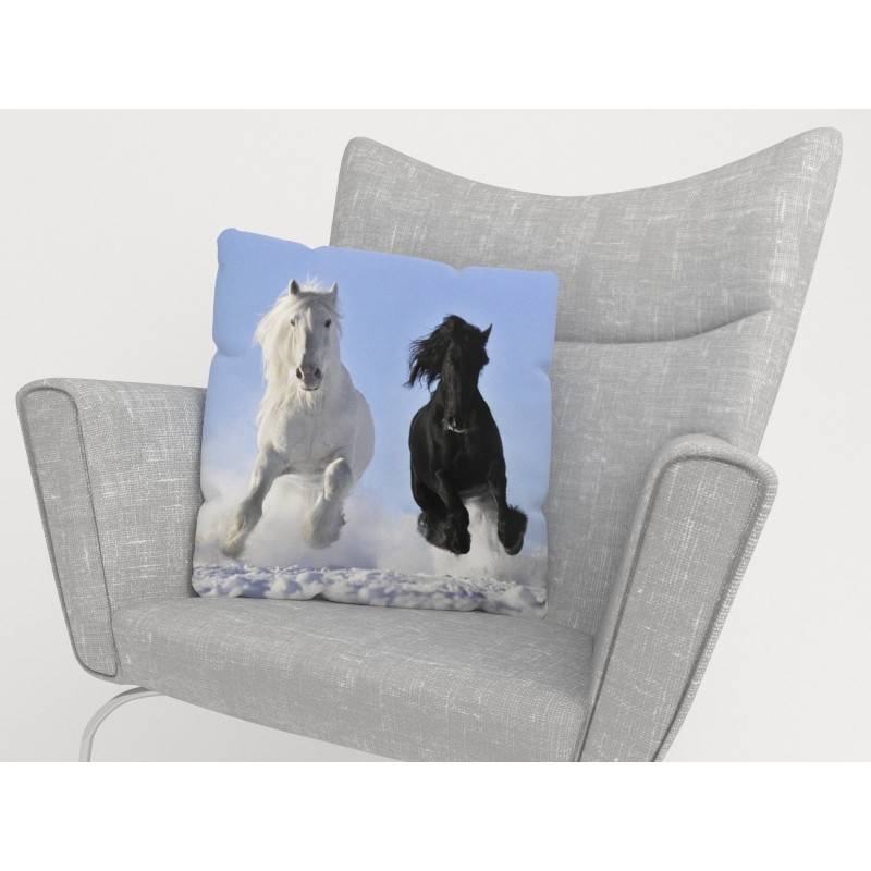 15,00 €Housses de coussin - avec 2 chevaux - ARREDALACASA