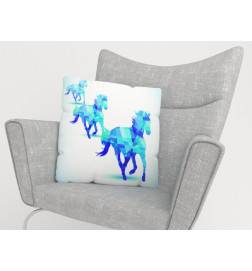 Cushion covers - with blue cowhide - ARREDALACASA