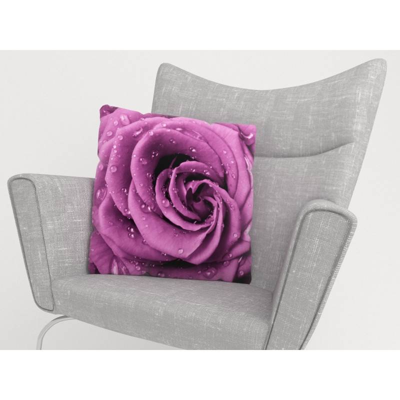 15,00 €Fodere per cuscini - con una rosa viola - ARREDALACASA
