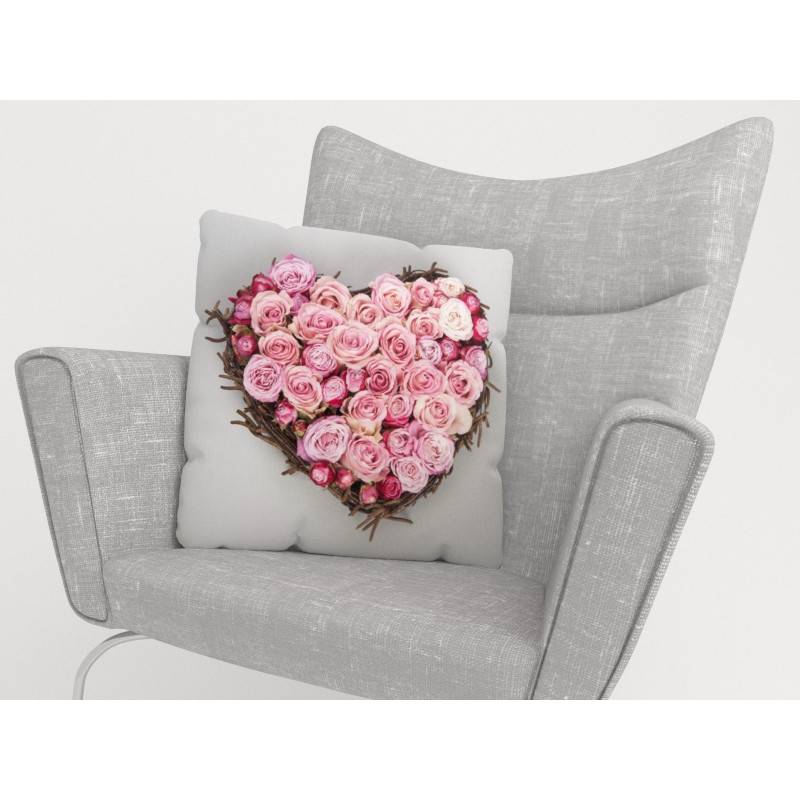 15,00 € Cushion covers - with a heart of roses - FURNISH HOME