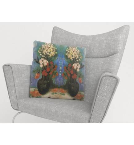 Cushion cover - Van Gogh - with a vase of carnations
