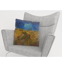 Spilvena pārvalks - Van Gogh - Wheatfield ar vārnām