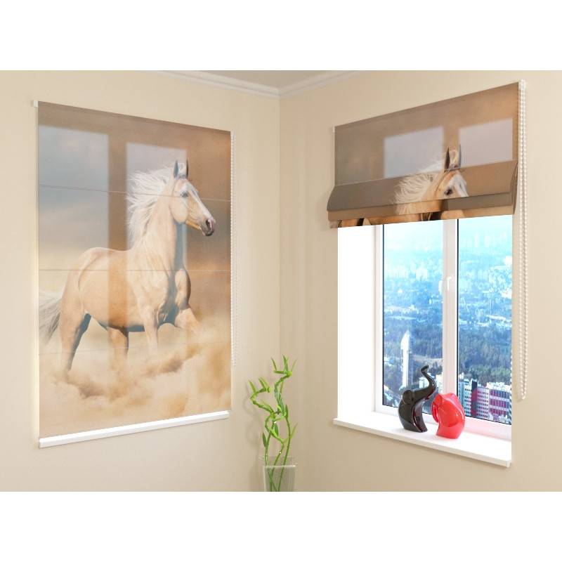 68,00 € Persiana romana - con un caballo marrón - amuebla tu hogar
