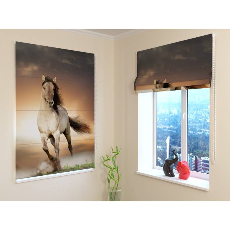 92,99 € Roman blind - with a horse - fireproof