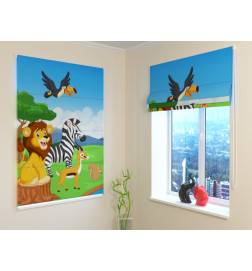 68,50 € Roman blind for children - with animals - BLACKOUT