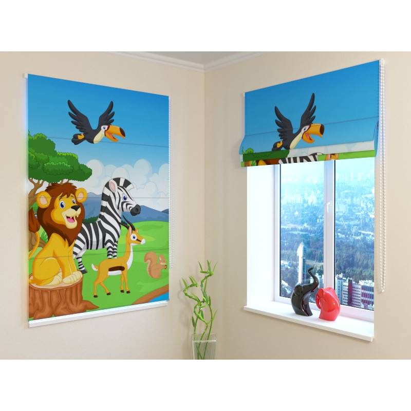92,99 € Roman blind for children - with animals - FIREPROOF