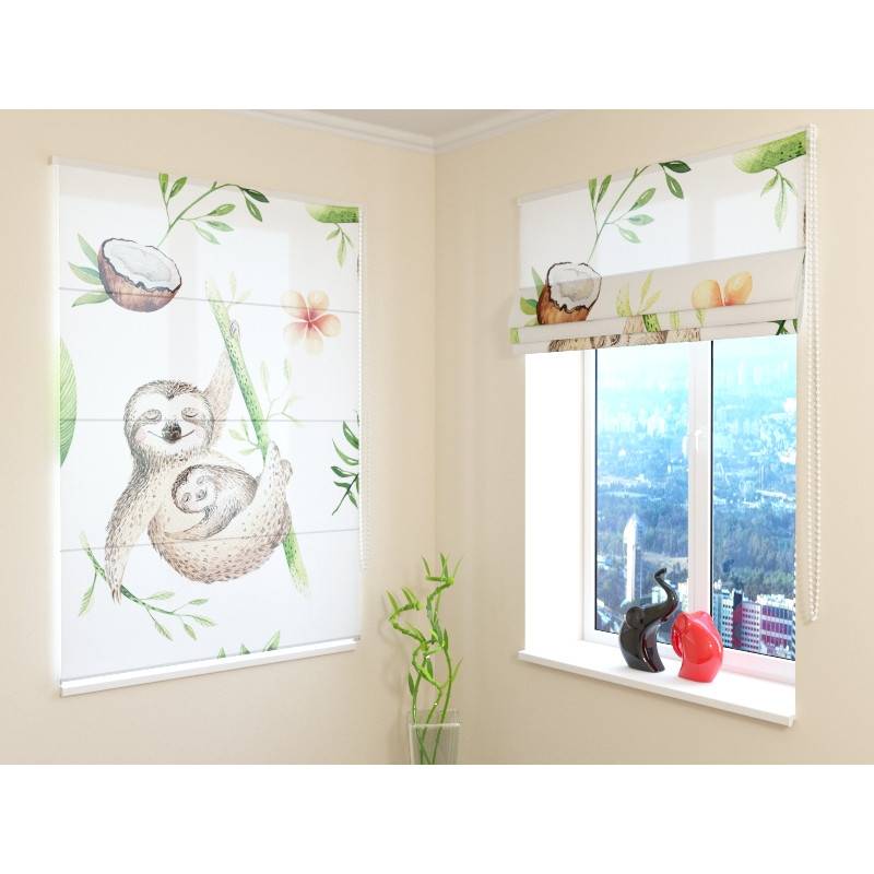 68,00 € Roman blind for children - with 2 big furs