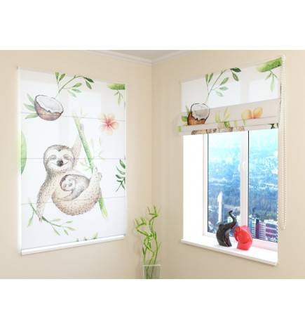 Roman blind for children - with 2 big furs