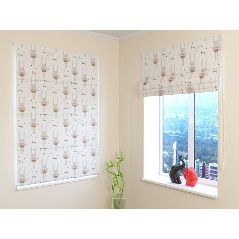 92,99 € Roman blind for children - with bunnies - FIREPROOF