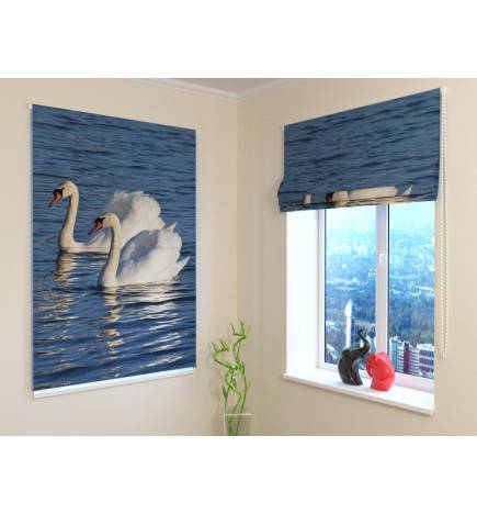 92,99 € Roman blind - with two white swans - FIREPROOF
