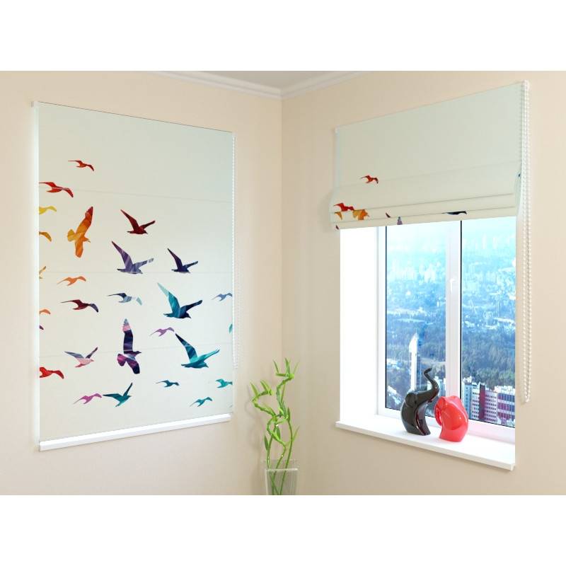 92,99 € Roman blind - with flying birds - FIREPROOF