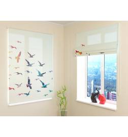 Roman blind - with flying birds - FURNISH HOME