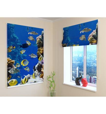 92,99 € Roman blind - with tropical fish - FIREPROOF
