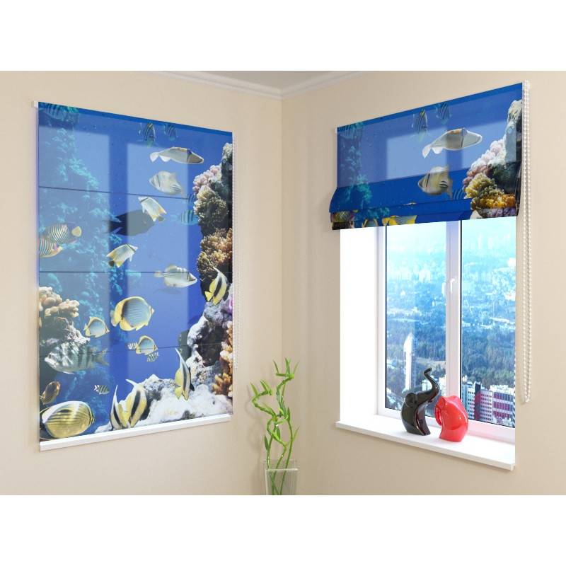 68,00 € Roman Blind - With Tropical Fishes - FURNISH HOME