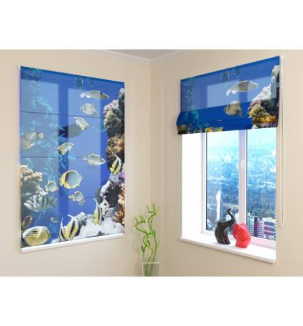 Roman Blind - With Tropical Fishes - FURNISH HOME