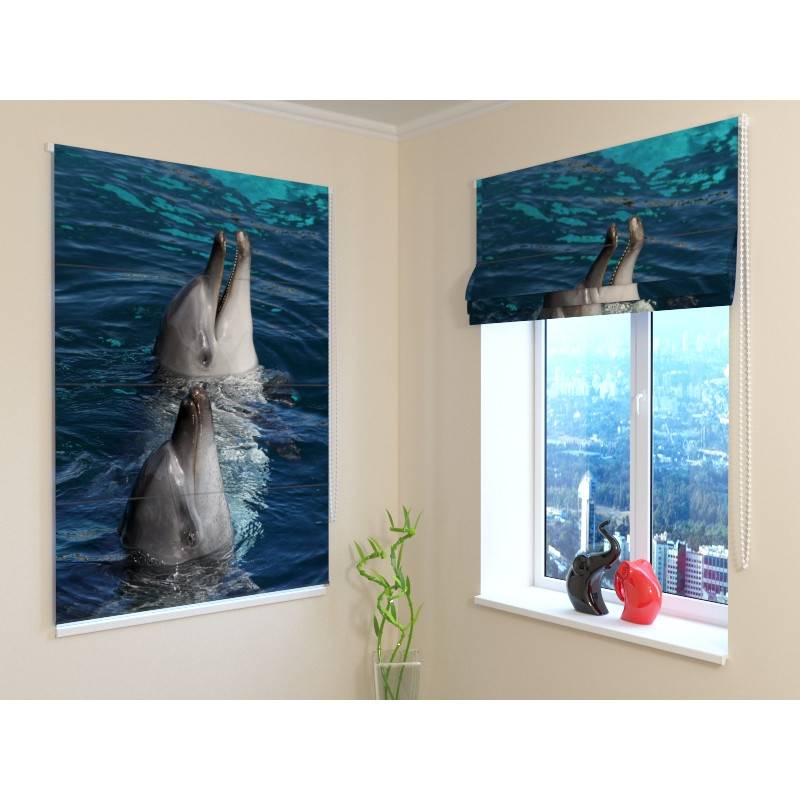 92,99 € Roman blind - with two dolphins - FIREPROOF