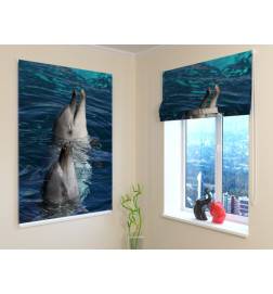 68,50 € Roman blind - with two dolphins - BLACKOUT