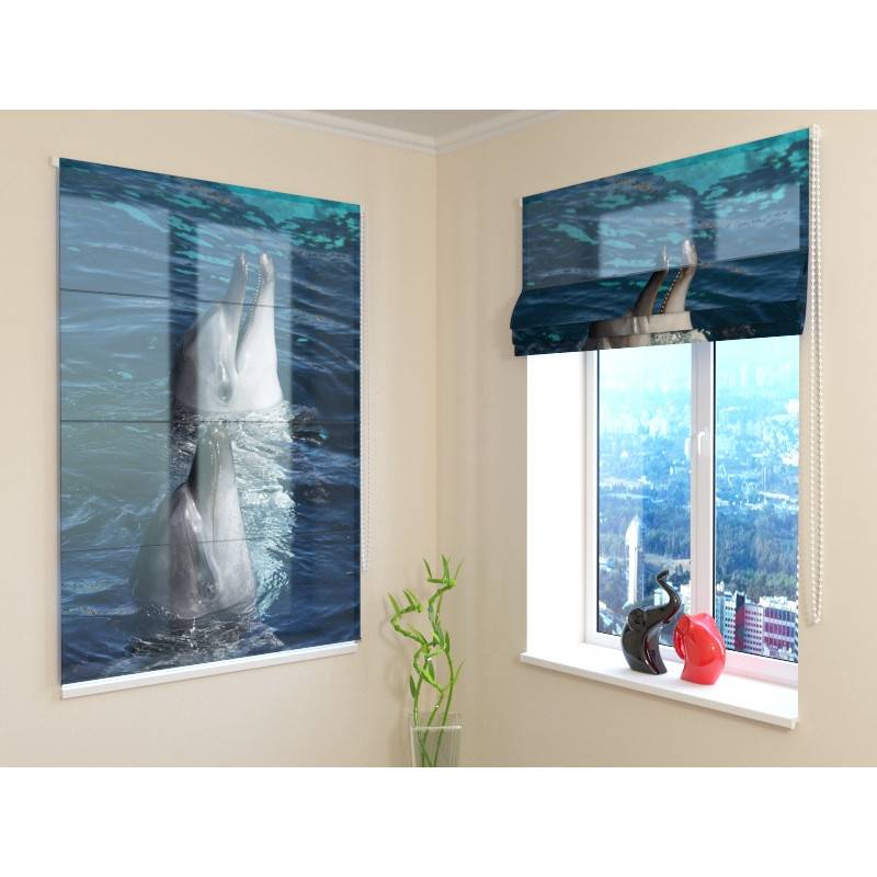 68,00 € Roman blind - with two dolphins - ARREDALACASA