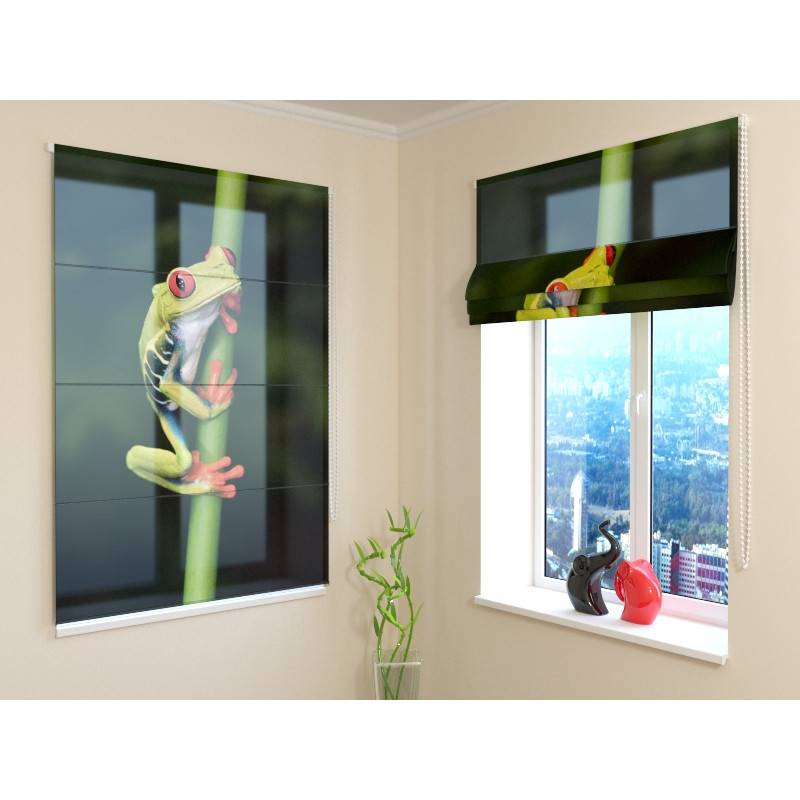 68,00 € Roman blind - with an acrobatic frog