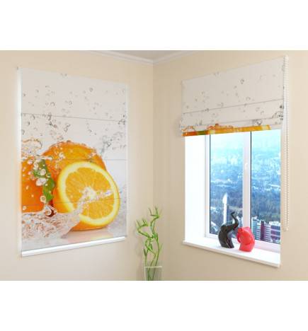 Roman blind - with oranges - FIREPROOF