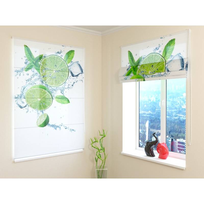 68,00 € Raffrollo – mit Zitronen und Eis – ARREDALACASA