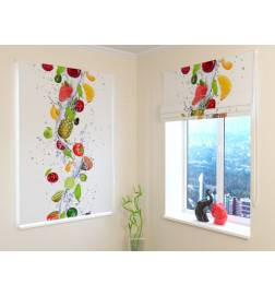 Roman blind - with a pineapple and other fruits - BLACKOUT