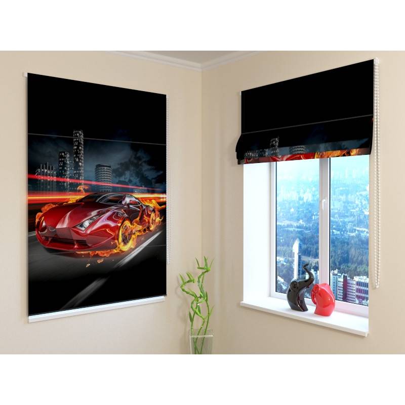 92,99 € Roman blind - with a super car - FIREPROOF