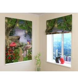 92,99 € Roman blind - with mushrooms in the woods - FIREPROOF