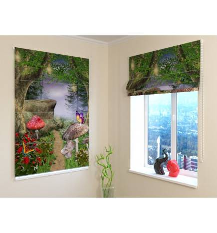 68,50 € Roman blind - with mushrooms in the woods - BLACKOUT