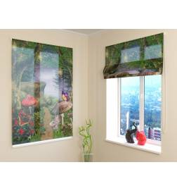 Roman blind - with mushrooms in the woods - FURNISHING HOME