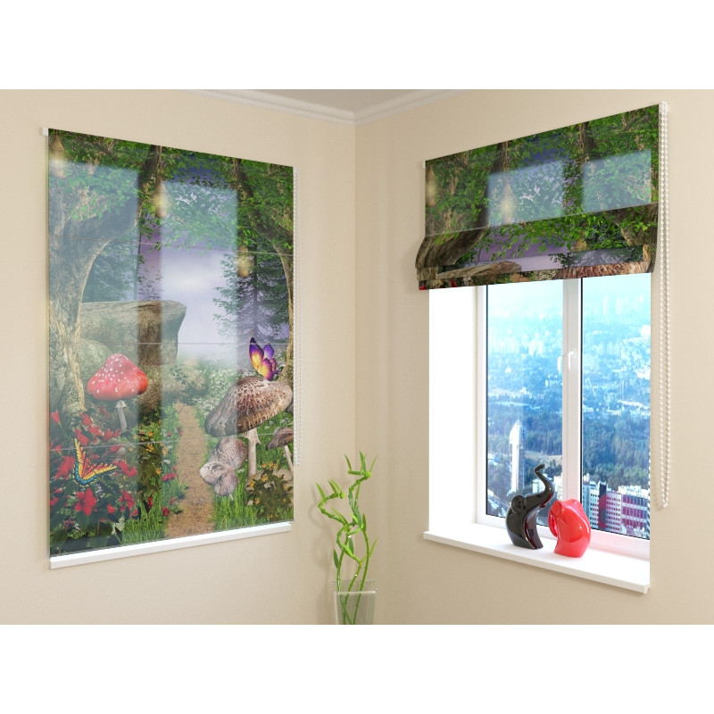 68,00 € Roman blind - with mushrooms in the woods - FURNISHING HOME