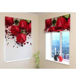 Roman blind - with hearts and roses - BLACKOUT