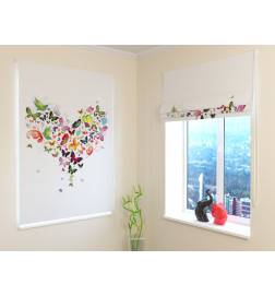 Roman blind - with a heart of butterflies - OSCURANTE