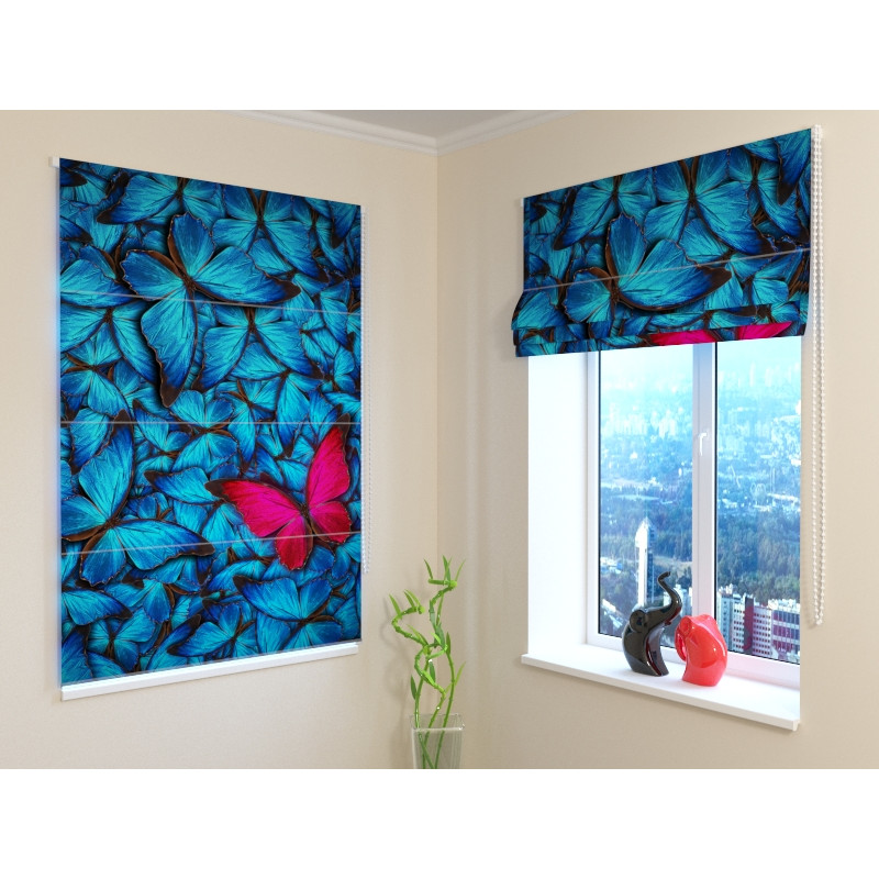 92,99 € Roman blind - with many butterflies - FIREPROOF