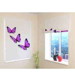 Roman blind - with purple butterflies - OSCURANTE