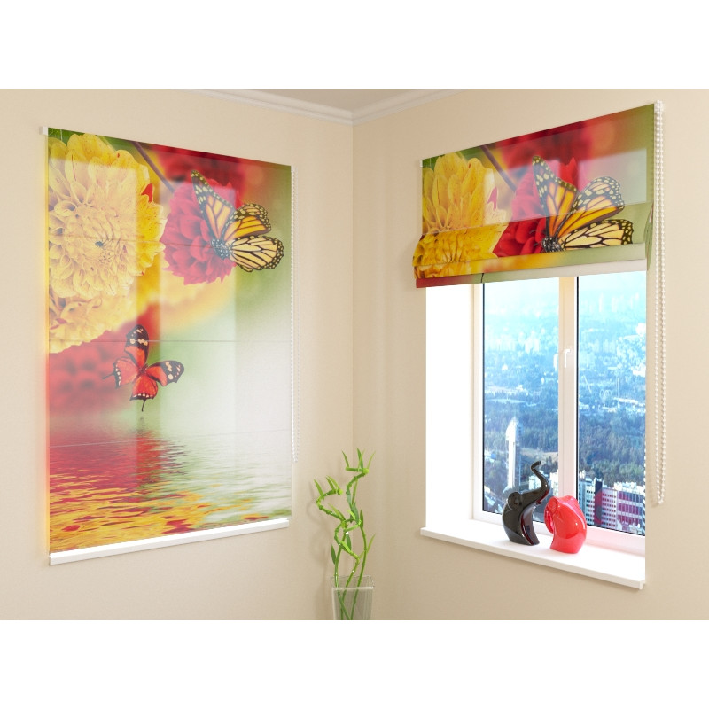 68,00 € Jaluză romană - cu fluture roșu - ARREDALACASA