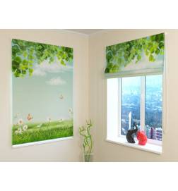 Roman blind - butterflies and daisies - OSCURANTE