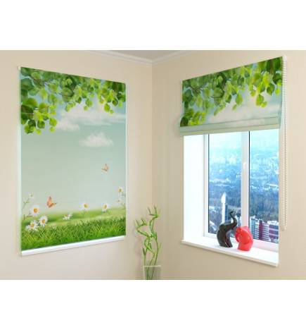 68,50 € Roman blind - butterflies and daisies - OSCURANTE