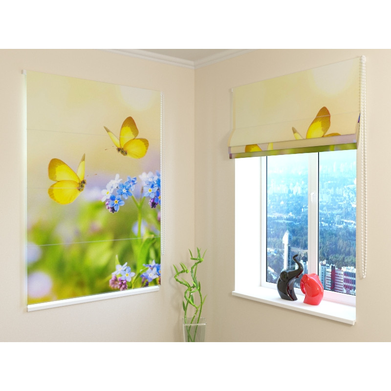 68,50 € Roman blind - with yellow butterflies - OSCURANTE
