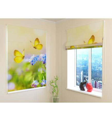 68,50 € Roman blind - with yellow butterflies - OSCURANTE